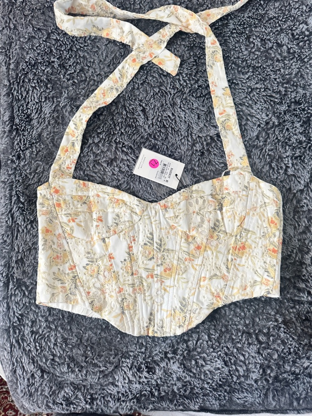 Bardot Floral Corset Top